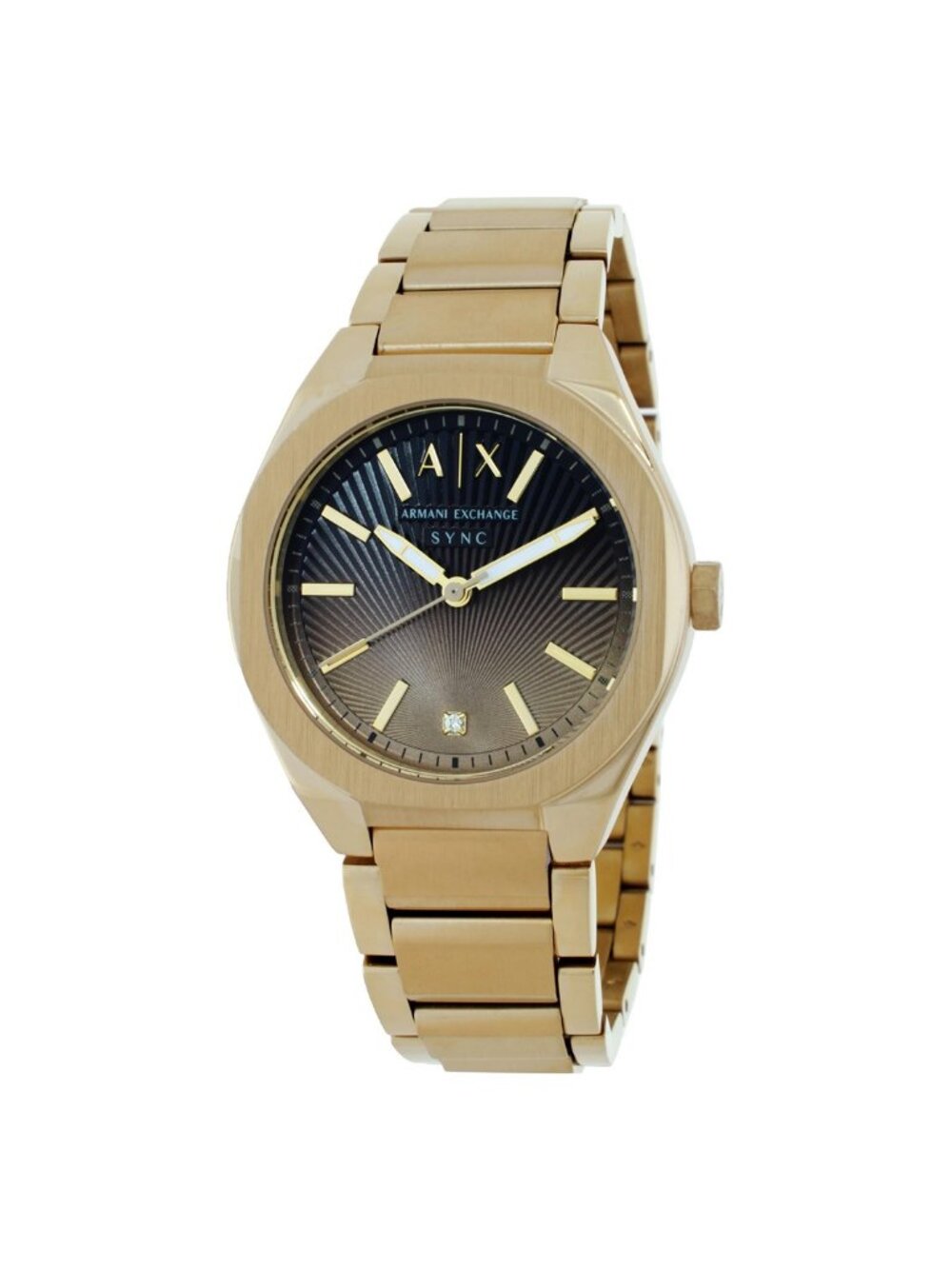 NWT Armani Exchange Sync Quartz Brown Dial Ladies Watch